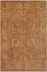handmade Traditional Kafkaz Brown Tan Hand Knotted RECTANGLE 100% WOOL area rug 9 x 12
